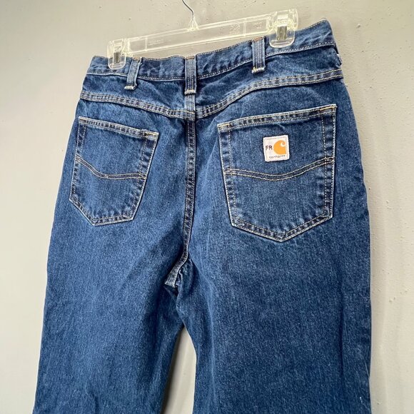 Carhartt FR Flame Resistant Jeans size 34x32 Blue Denim Cat 2 NFPA 2112 Relaxed - Picture 4 of 6
